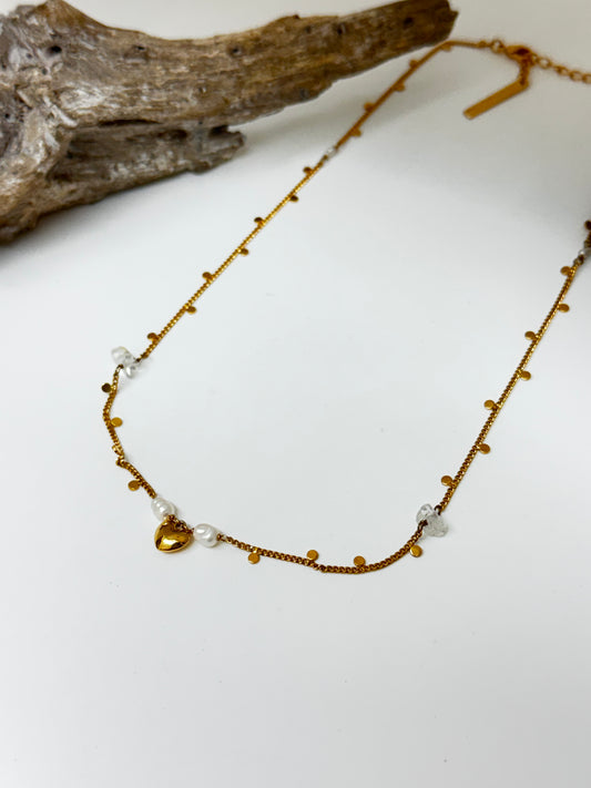 Collier court mini coeur - Bianca Fait main en France 15-64560