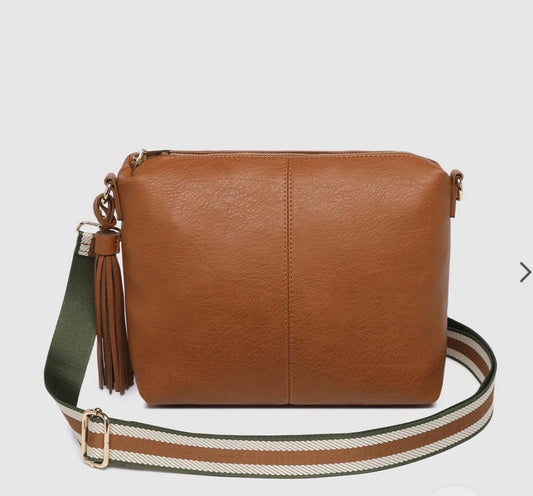 Daisy stripe Sac bandoulière à rayures tan Sac Daisy stripe 6036sttan