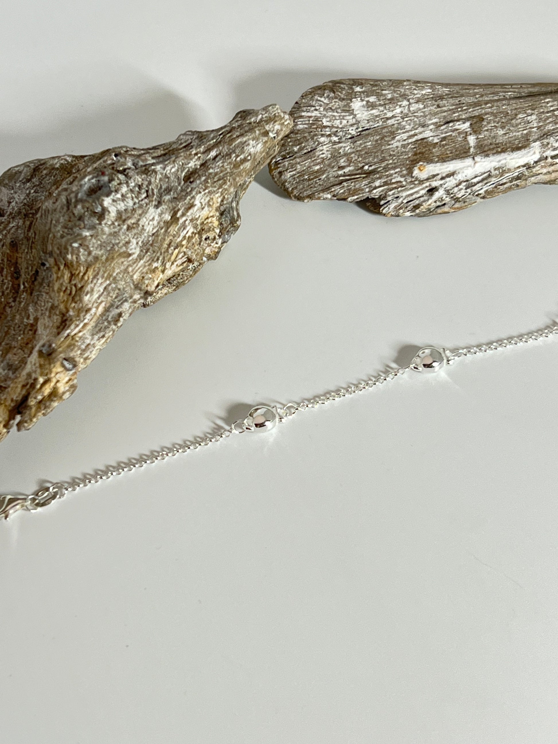 Bracelet trio Nemo en Argent 925 sur chaine&nbsp;Fait main à Paris Clio Blue&nbsp;BR0077