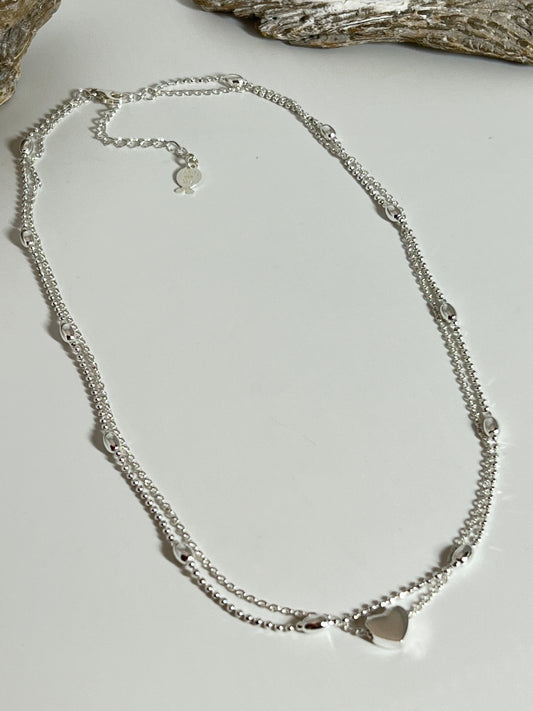 Collier multi chaines argent 925 Clio Blue Fait main à paris CO3943