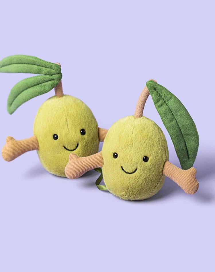 Amuseables Paire d'olives peluche dessinée à Londres Jellycat Amuseables Paire d'olives A6OLI