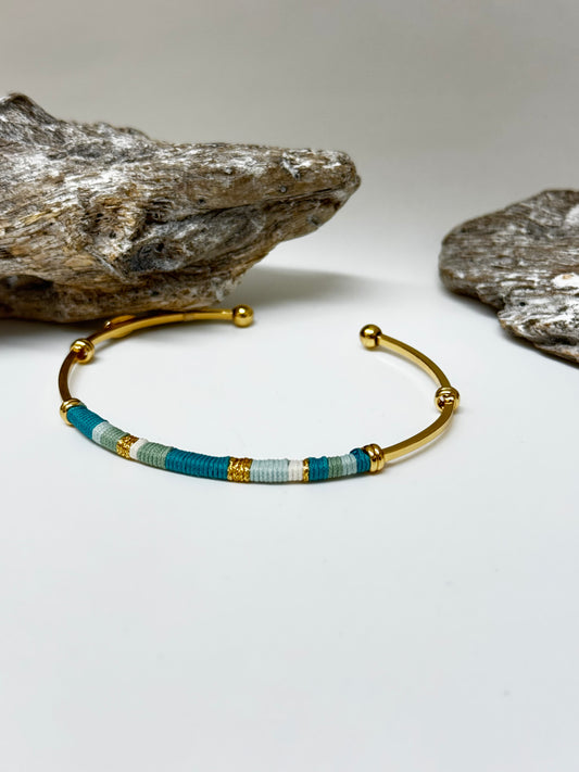 Bracelet Zanzibar Bleu Fabriqué à la main à Marseille en France Gas bijoux Bracelet Zanzibar bleu