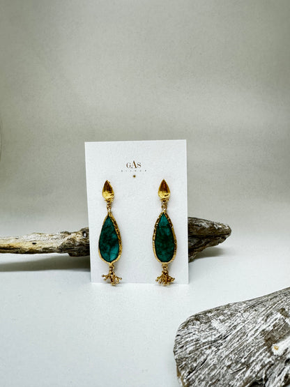 Boucles d'oreilles Serti Goutte Bijoux Produite à Marseille Gas bijoux Serti Goutte