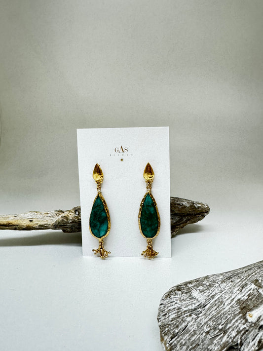 Boucles d'oreilles Serti Goutte Bijoux Produite à Marseille Gas bijoux Serti Goutte