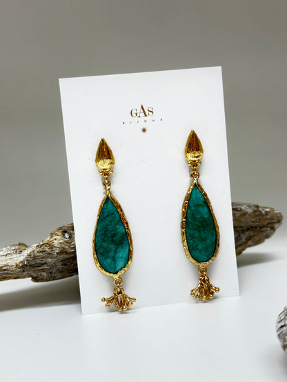 Boucles d'oreilles Serti Goutte Bijoux Produite à Marseille Gas bijoux Serti Goutte