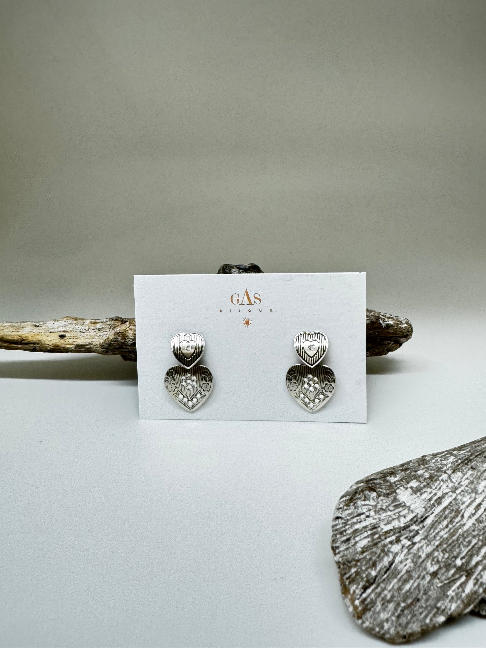 Boucles Love mini argent Collection Gas Bijoux Fait à Marseille Boucles Love mini