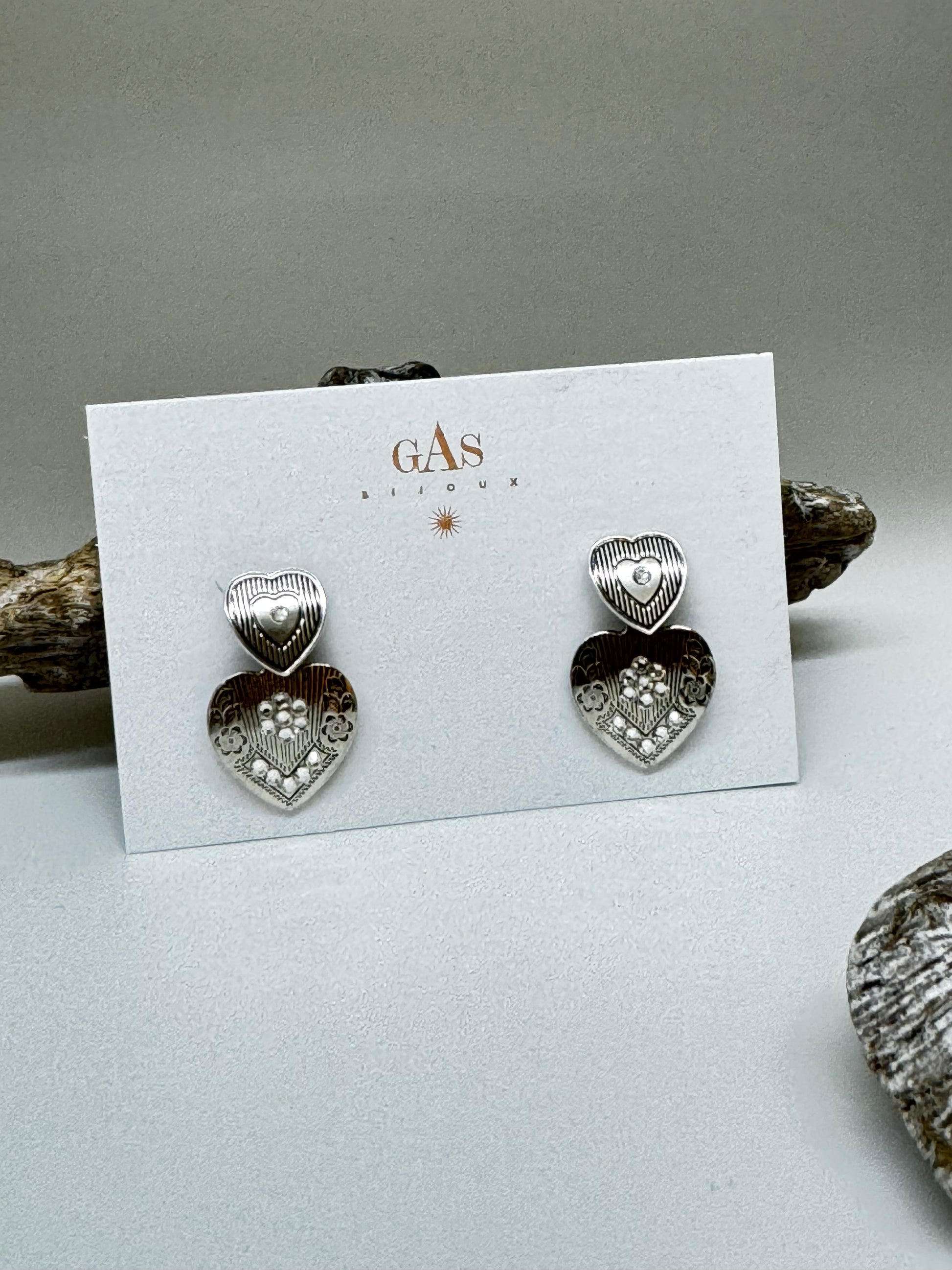 Boucles Love mini argent Collection Gas Bijoux Fait à Marseille Boucles Love mini