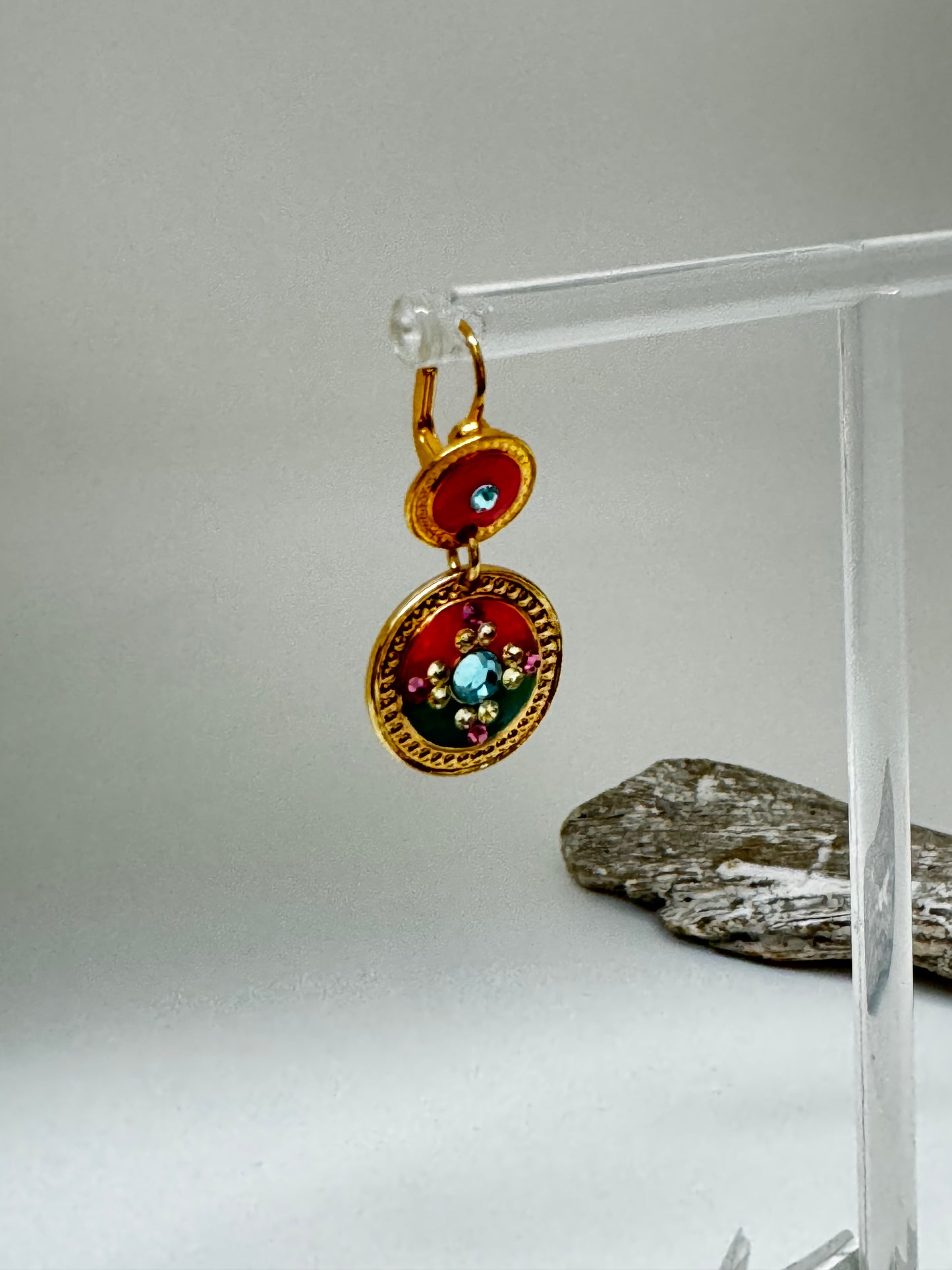 Boucles d'oreilles Asequin Aqua-Rose Bijoux Produite à Marseille GAS Bijoux