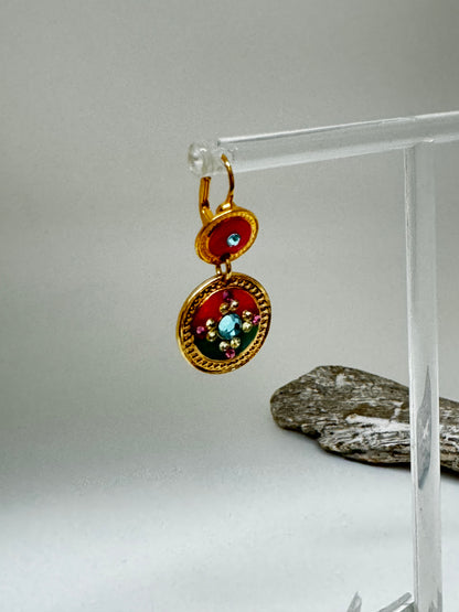 Boucles d'oreilles Asequin Aqua-Rose Bijoux Produite à Marseille GAS Bijoux