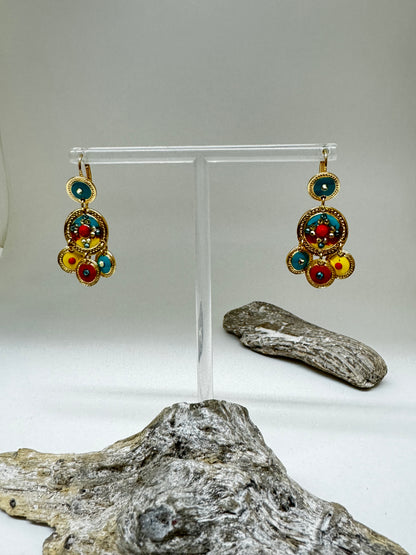Boucles d'oreille Asequin moyenne Aqua-Rose Bijoux Produite à Marseille GAS Bijoux