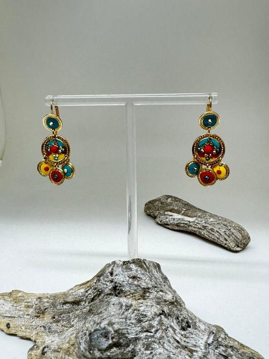 Boucles d'oreille Asequin moyenne Aqua-Rose Bijoux Produite à Marseille GAS Bijoux