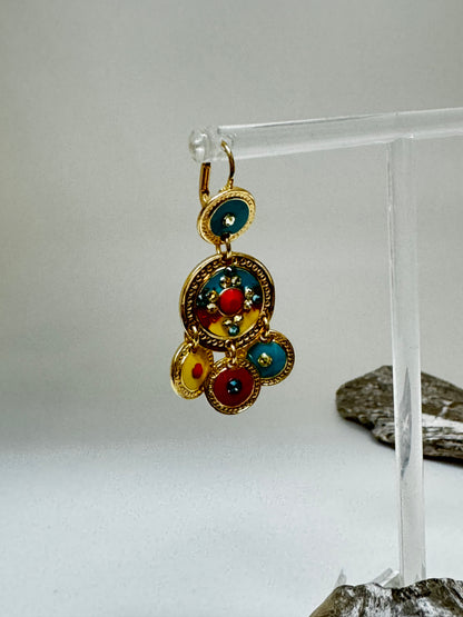 Boucles d'oreille Asequin moyenne Aqua-Rose Bijoux Produite à Marseille GAS Bijoux