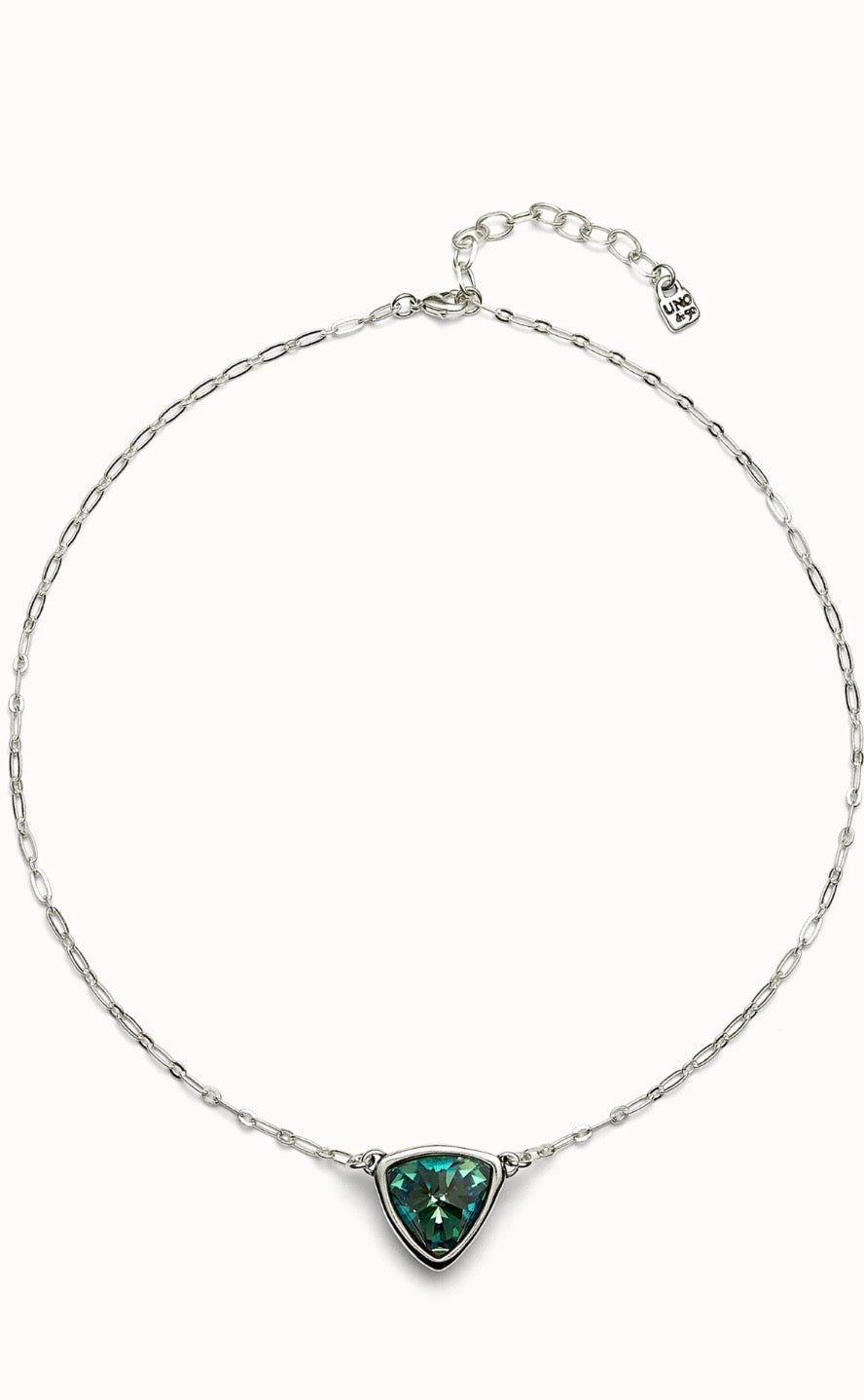 Collier à maillons avec pendentif et cristal vert Artisans d'Espagne Uno de 50 Collier à maillons avec pendentif et cristal ver COL2009