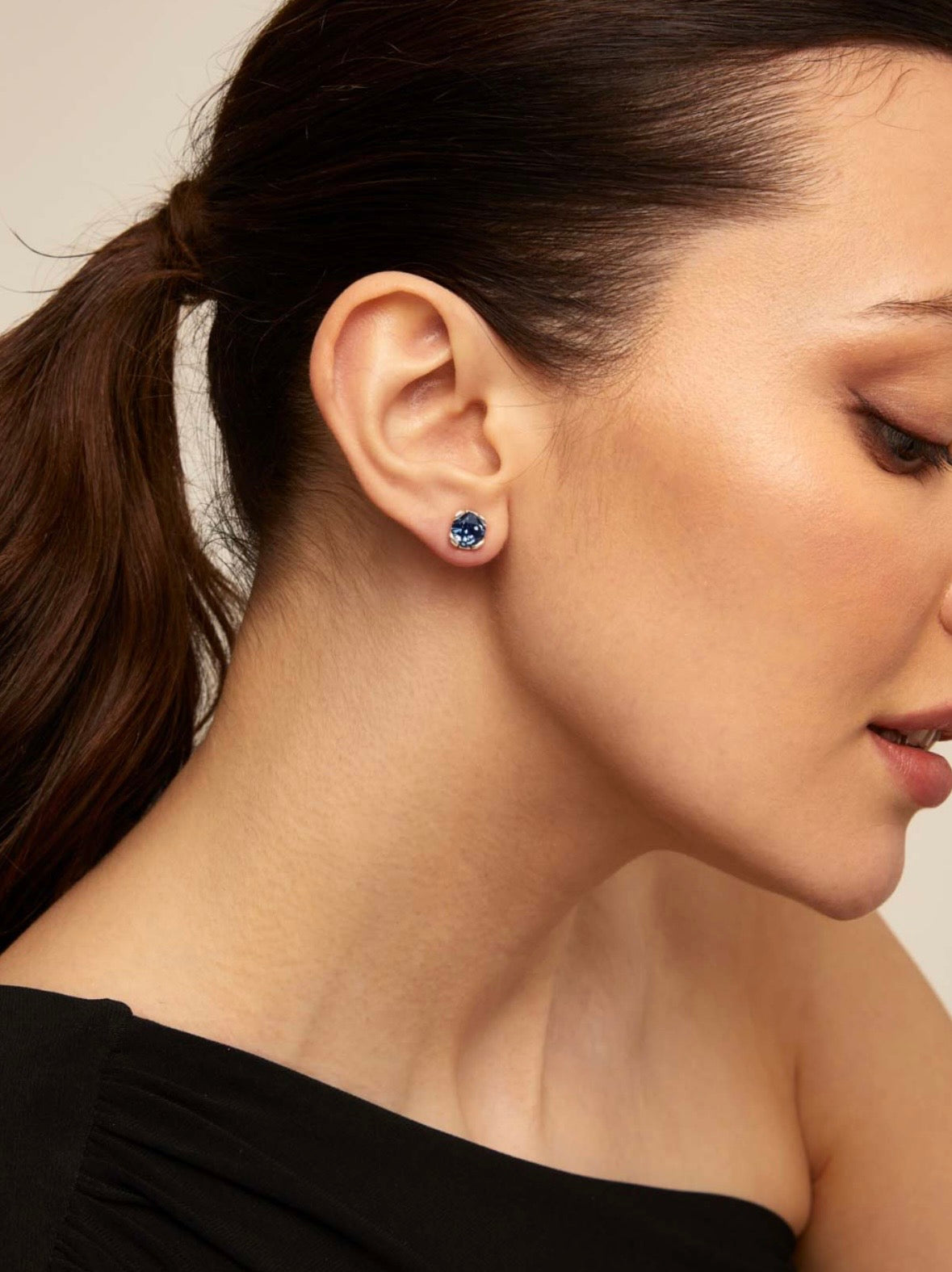 Boucles d'oreille Aura blue earrings Fait main par des Artisans d'Espagne Uno de 50 pen0913AZUMTL