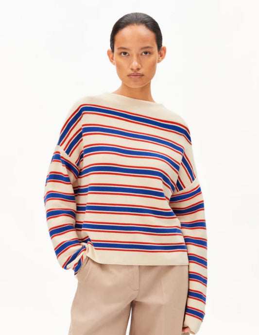 MERINAA RAYÉ PULL EN MAILLE Armed Angel Merinaa pull cotton biologique Merinaa