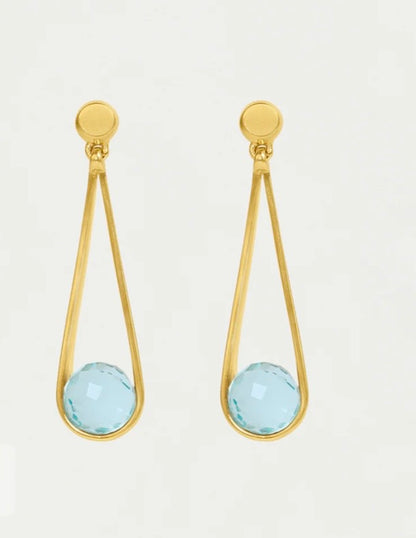 Boucles d'oreilles Ipanema Sky Blue Davidson Boucles d'oreilles Ipanema Sky Blue e883-g-sb
