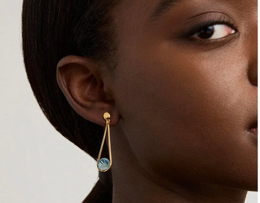 Boucles d'oreilles Ipanema Sky Blue Davidson Boucles d'oreilles Ipanema Sky Blue e883-g-sb