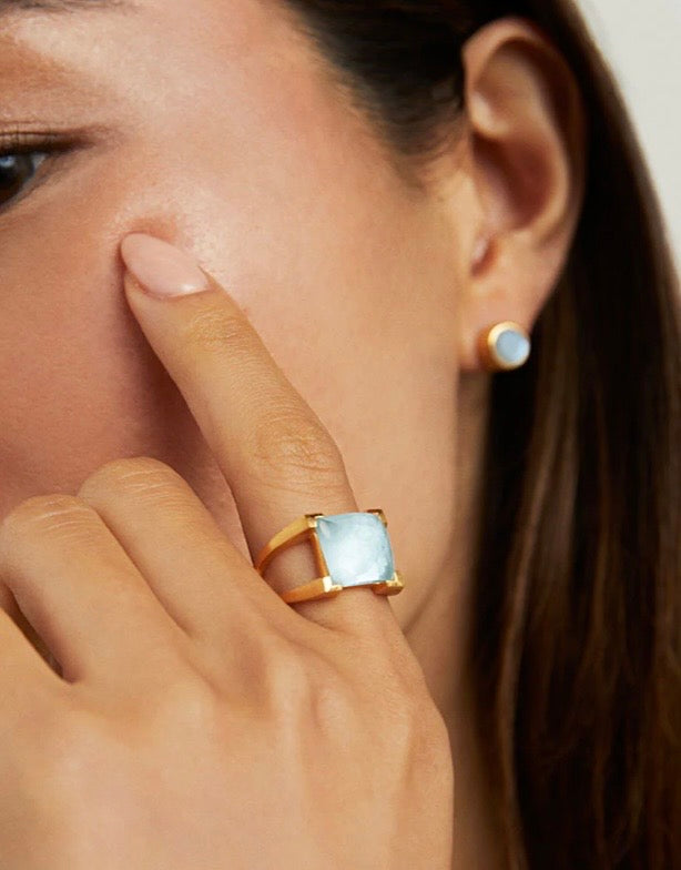 Mini Plaza Ring iridescent sky blue Dean Davidson Mini Plaza Ring