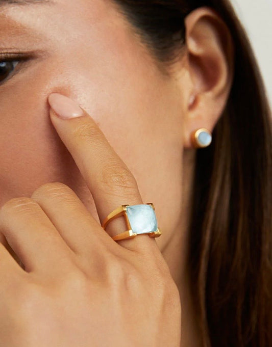 Mini Plaza Ring iridescent sky blue Dean Davidson Mini Plaza Ring