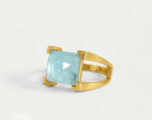 Mini Plaza Ring iridescent sky blue Dean Davidson Mini Plaza Ring