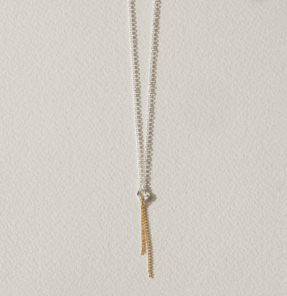 Collier Trace - Argent Sterling et Or Fait à la main à Montréal Camillette Collier Trace - Argent Sterling et Or