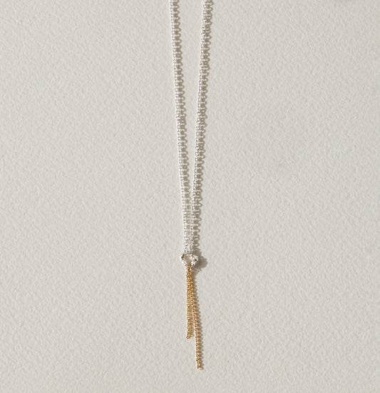 Collier Trace - Argent Sterling et Or Fait à la main à Montréal Camillette Collier Trace - Argent Sterling et Or