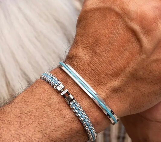 Bracelet Navarch 6 Summer Blue - Silver Pig & Hen Amsterdam Pig&Hen