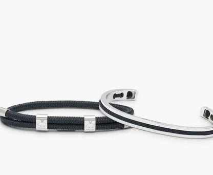 Bracelet Navarch 6 mm Navy Silver Pig & Hen Amsterdam Narvach 6 Navy Silver