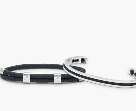 Bracelet Navarch 6 mm Navy Silver Pig & Hen Amsterdam Narvach 6 Navy Silver