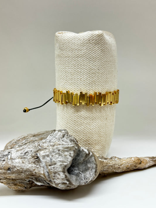 Bracelet en bronze plaqué or JuJu Bijoux Bracelet en bronze plaqué or CCB-720