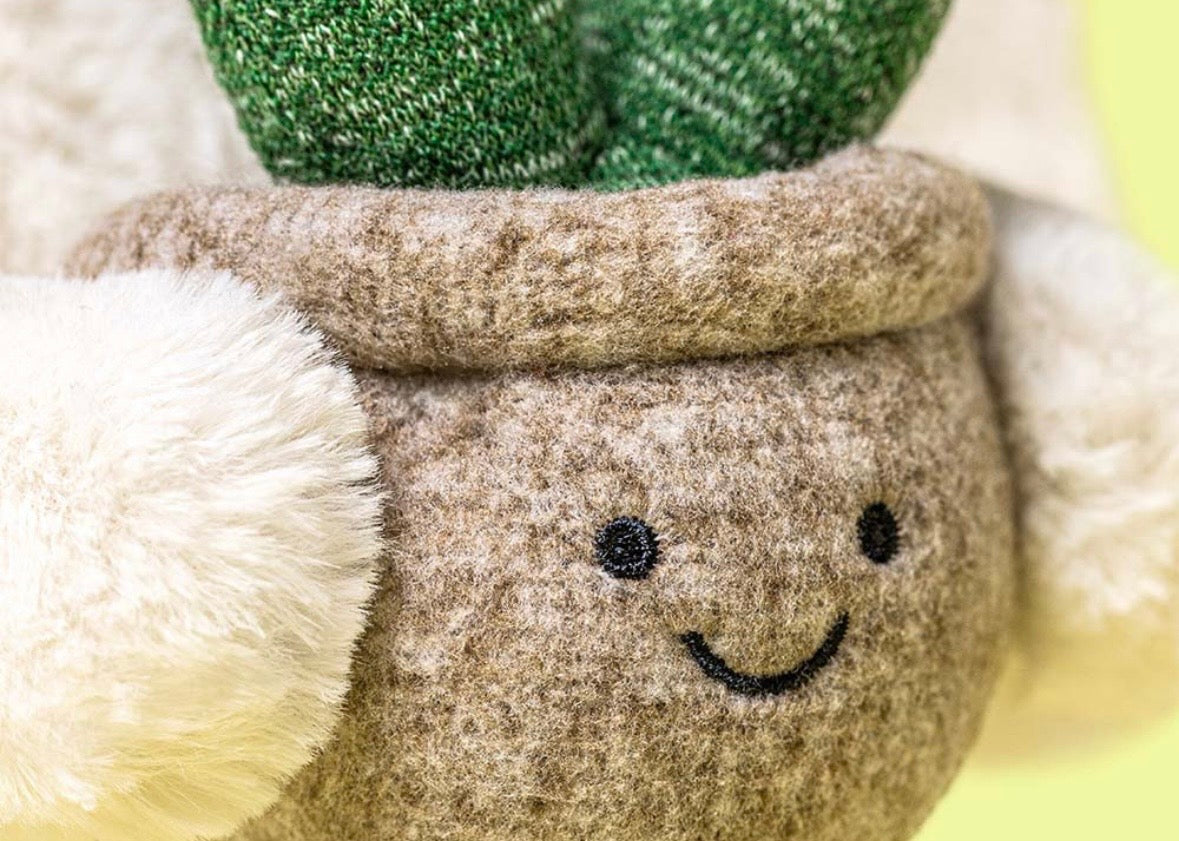 Lapin crème avec plante peluche Jellycat dessinée à Londres Lapin crème avec plante BB3PLA