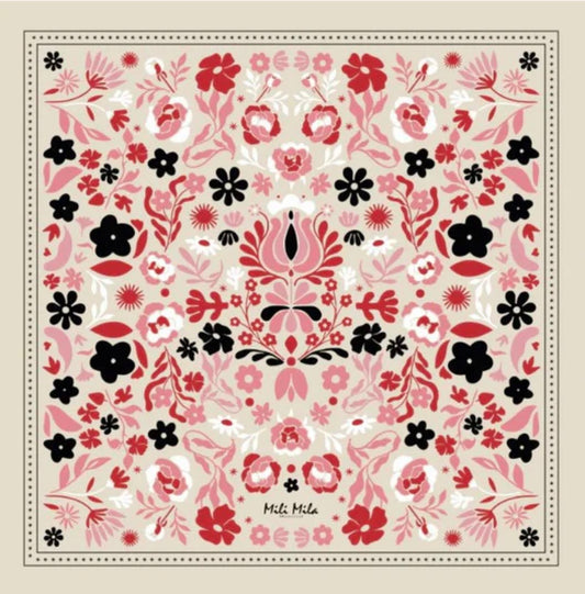 Mila Mila scarfs Poésie de pétales de perles 70 cm Mila Mila foulard FOU-POE-PL-70