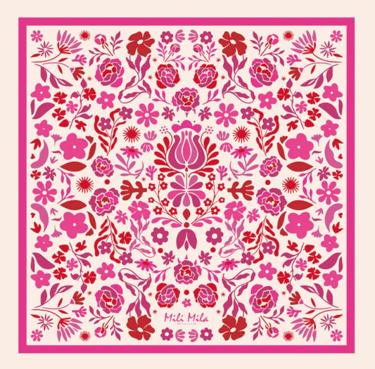 Mila Mila foulard Pocket-Poesie Petal Rose 45 cm Mila Mila foulard POK-POE-PK-44
