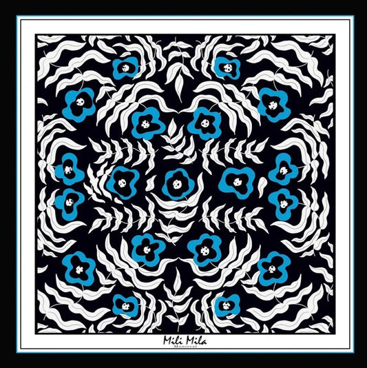 Mila Mila Scarf Poppie Blue - 45 cm Mila Mila foulard POK-PP-BL-44