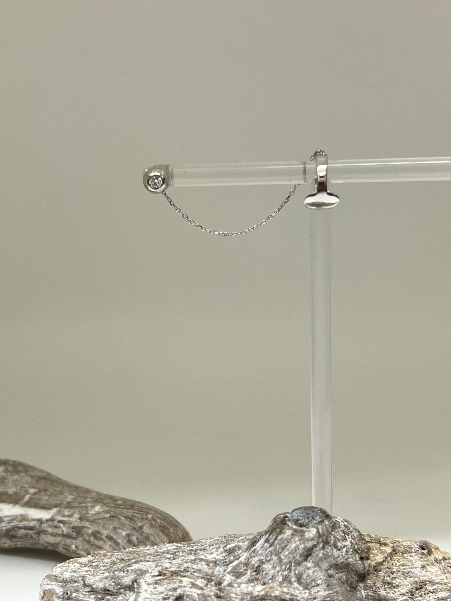 Ear Cuff et Stus en argent avec Zircon