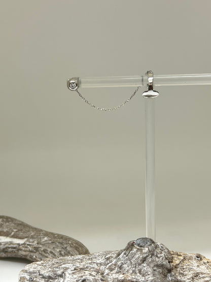 Ear Cuff et Stus en argent avec Zircon