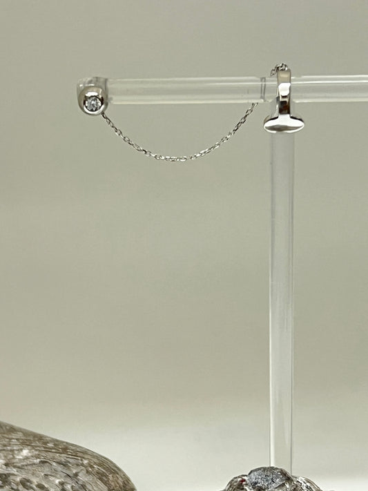 Ear Cuff et Stus en argent avec Zircon