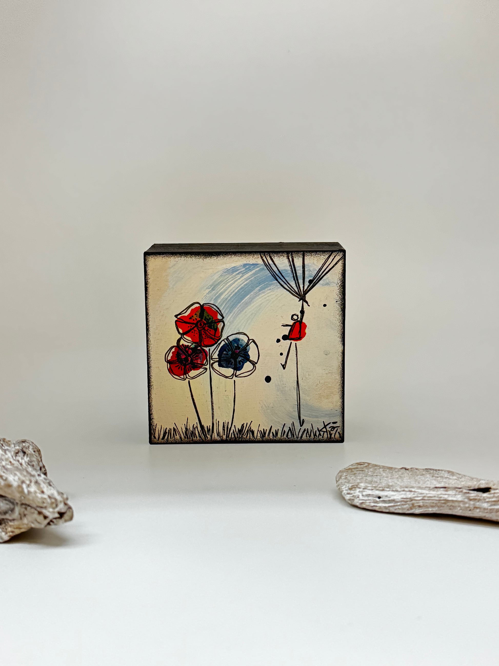 Revenir parmi nous sur bois Atelier ma Petite Grande Soeur Josée Tremblay Revenir parmi nous sur bois