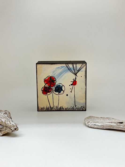 Revenir parmi nous sur bois Atelier ma Petite Grande Soeur Josée Tremblay Revenir parmi nous sur bois