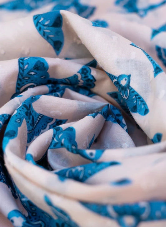 Écharpe infinie - Oiseaux aquarelle Powder design INF2