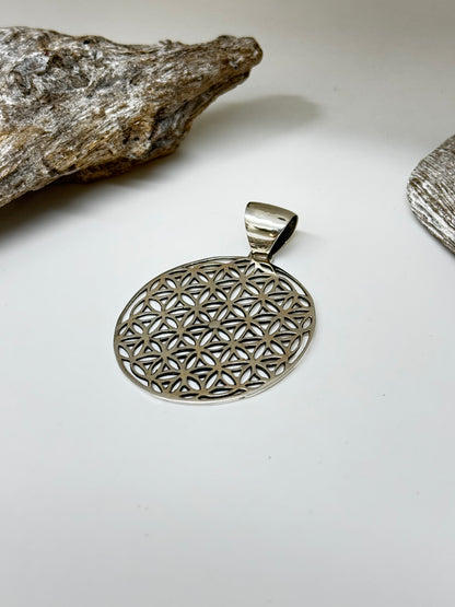 Pendentif Fleur de vie Argent 925 Fait main Artisans d'Indonésie Pendentif Fleur de vie
