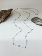 Collier Multicolor long en Argent 925 et zircon Kurshuni Collier Multi color en Argent 925 et zircon RNKX120-2DL