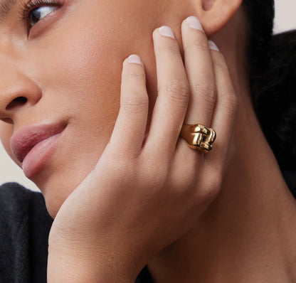 Woven Square Ring Dessinée par Jenny Bird Sées ring set Jenny Bird JB4017-HG-E