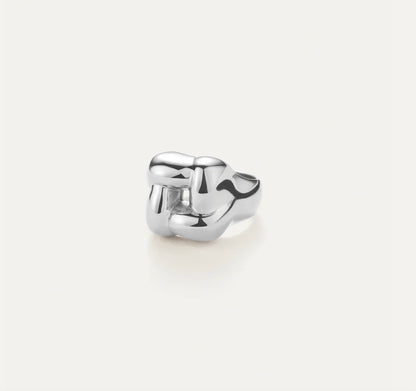 Woven Square silver Ring Dessinée par Jenny Bird Woven Square silver Ring Jenny Bird JB4017-RH