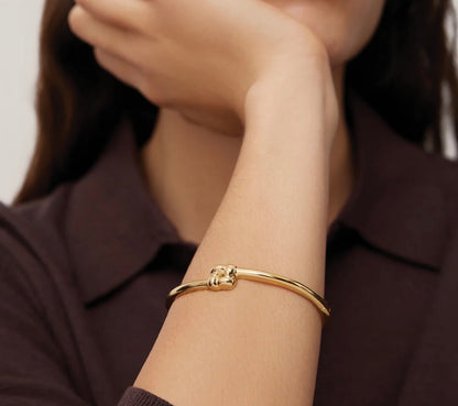Slim Woven square bracelet gold Jenny Bird Slim Woven square bracelet JB2162-HGM-W