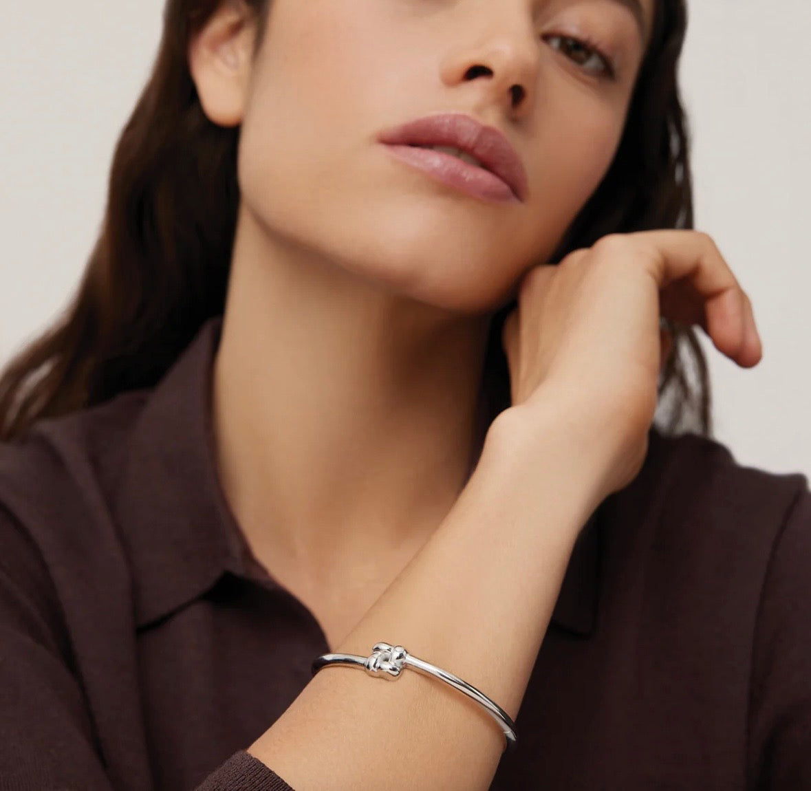 Slim Woven square bracelet silver Jenny Bird Slim Woven square bracelet JB2162-RHL-W