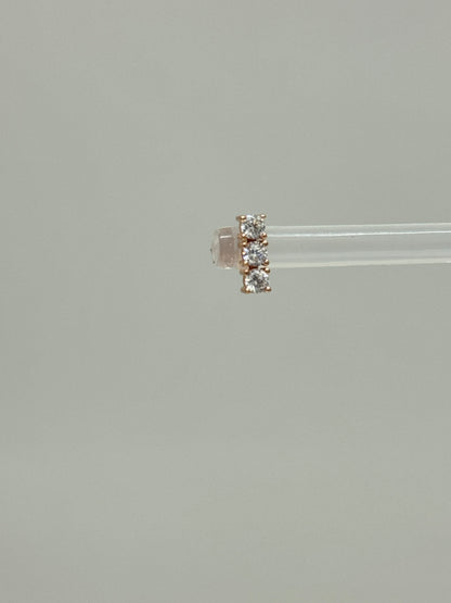 Boucles d'oreilles en argent sterling Or 24 carats Kurshuni KR1172-3