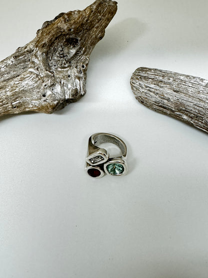 Bague Collage multicolor Fabriqué de manière Artisanale en Espagne Ciclon Bijoux 257500-66