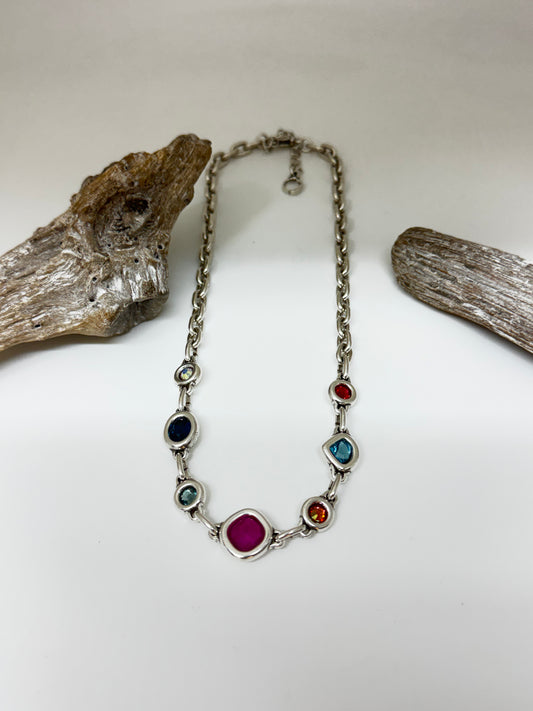 Le collier Mosaico multicolor Fabriqué par des Artisans d'Espagne Ciclon 257804-36