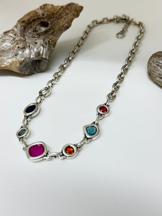 Le collier Mosaico multicolor Fabriqué par des Artisans d'Espagne Ciclon 257804-36